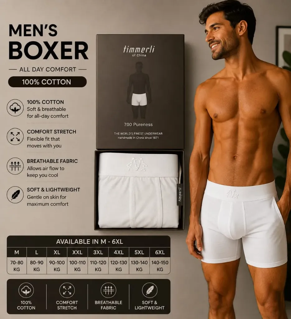 بوكسر  تمارلي جامبو (ابيض, 3XL)